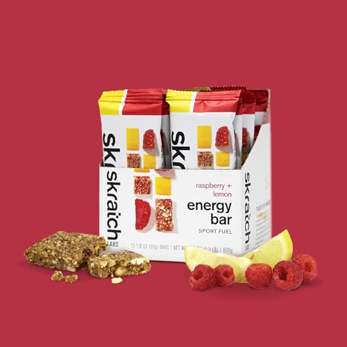 Skratch Labs Energy Bar Raspberry Lemon ingredients close-up highlighting whole-food nutrition.