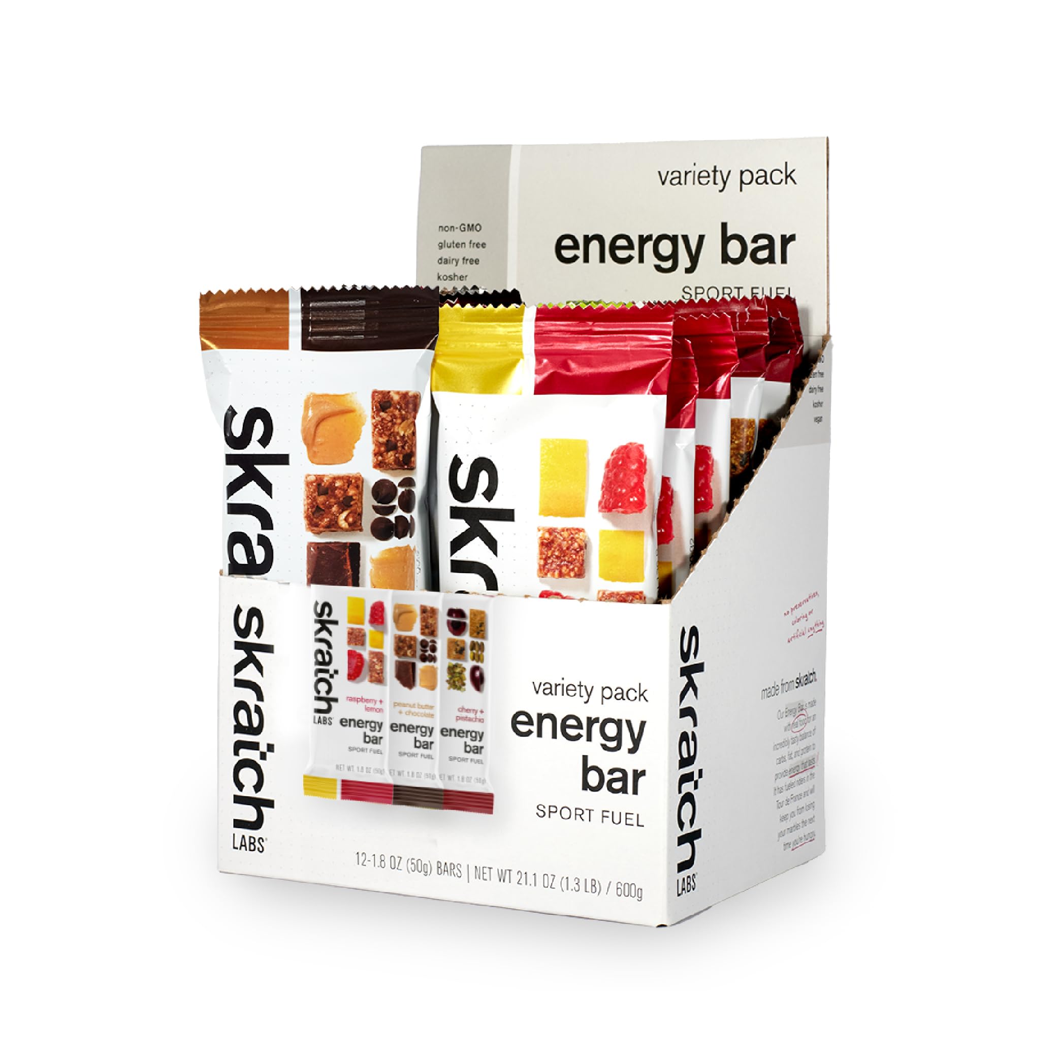 Skratch Labs Energy Bar variety-pack for on-the-go endurance fueling.