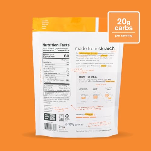 Skratch Labs Hydration Orange powder dissolving in water for a smooth flavor