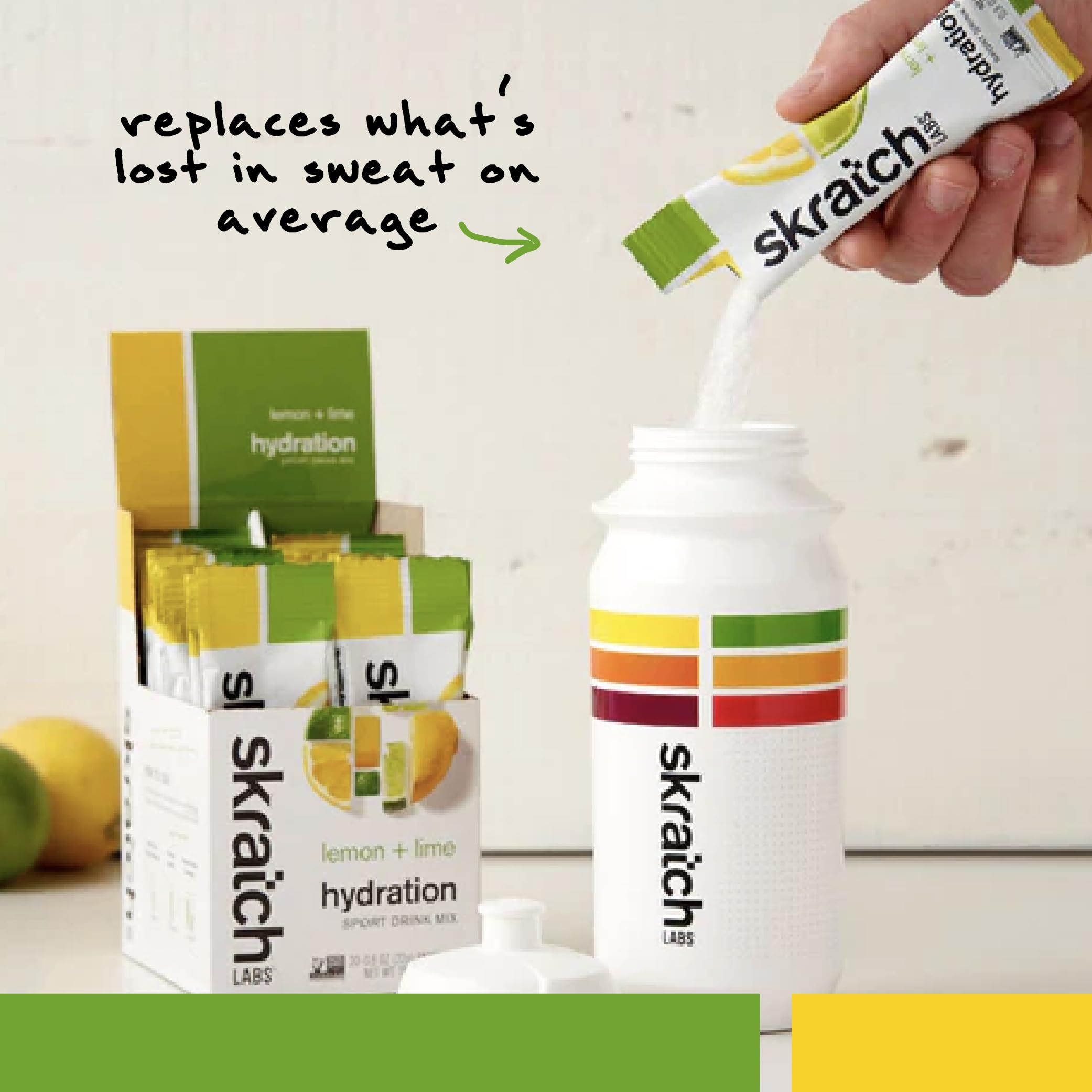 Skratch Labs Hydration Packets on the go fit into pockets and bags.