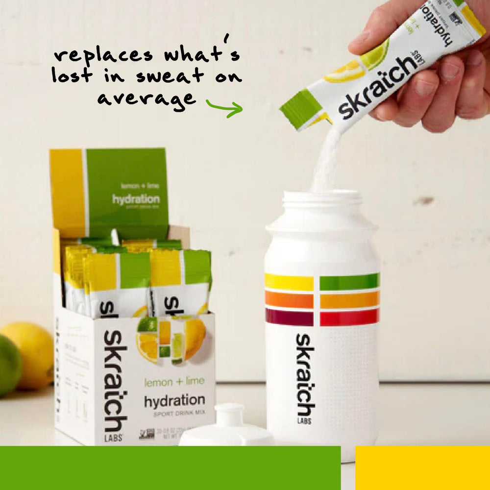 Skratch Labs Hydration Packets on the go fit into pockets and bags.