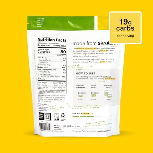 Skratch Labs hydration powder measuring scoop for precise dosing.