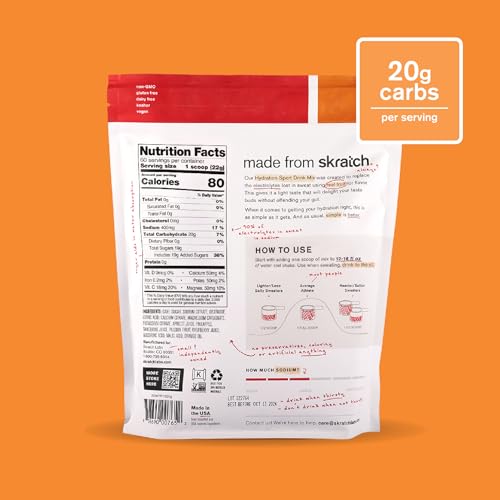 Skratch Labs Hydration Powder scoop dissolving in water for fast electrolyte replacement