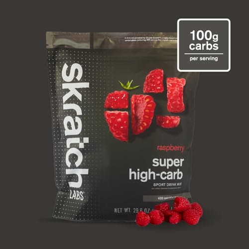 Close-up of real raspberries flavoring Skratch Labs hydration powder