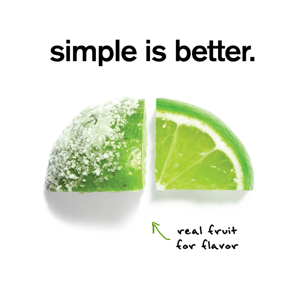 Skratch Labs unsweetened hydration salted margarita label, showing 20-serving format.