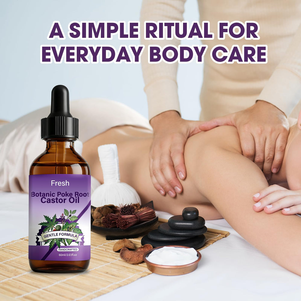 SKSOYT skin care ritual shot with herbal massage oil.