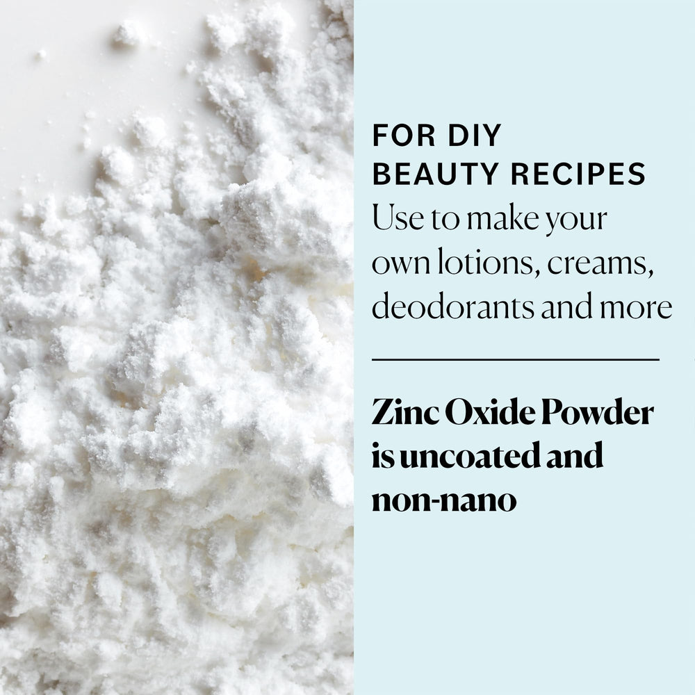 Sky Organics zinc oxide powder pure white texture suitable for cosmetics