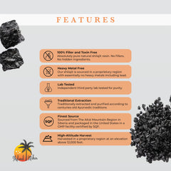 Skyland Kitchen Shilajit label emphasizes mineral-rich formula