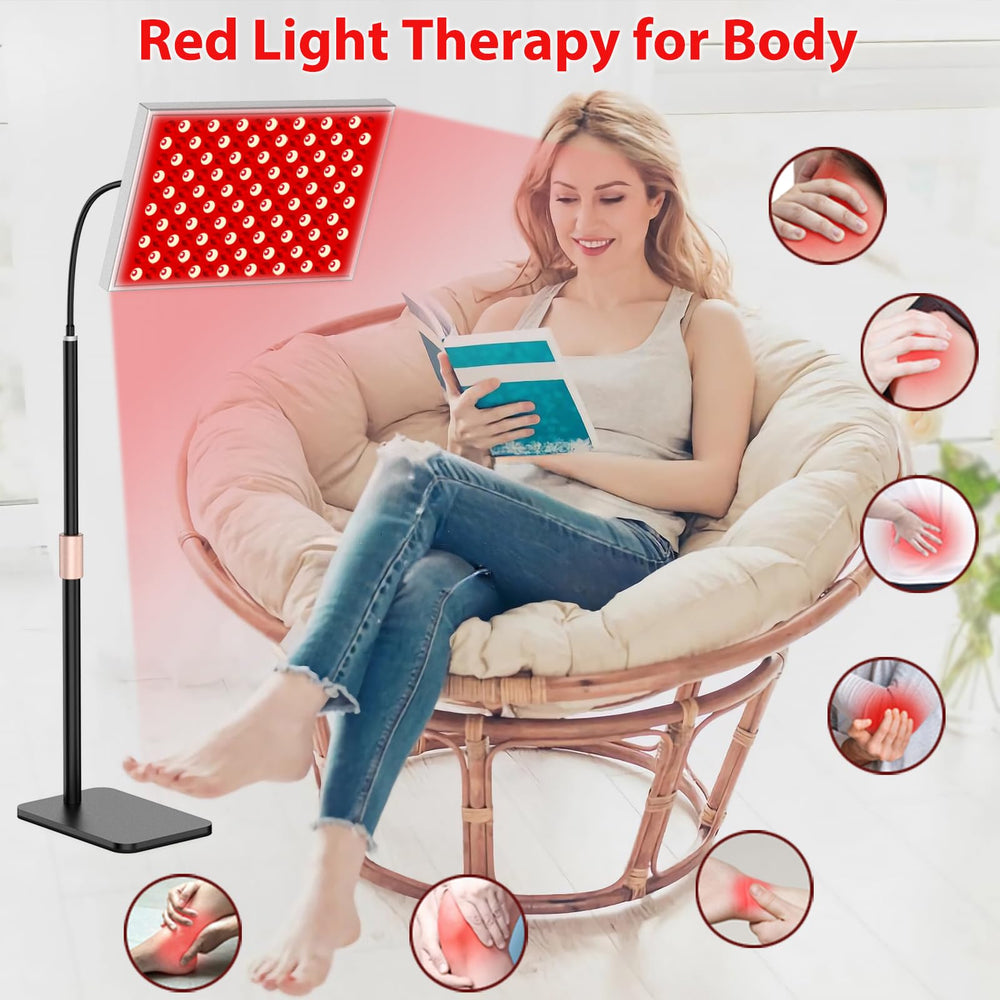 Skylaxy red light body panel designed for whole-body wellness sessions.