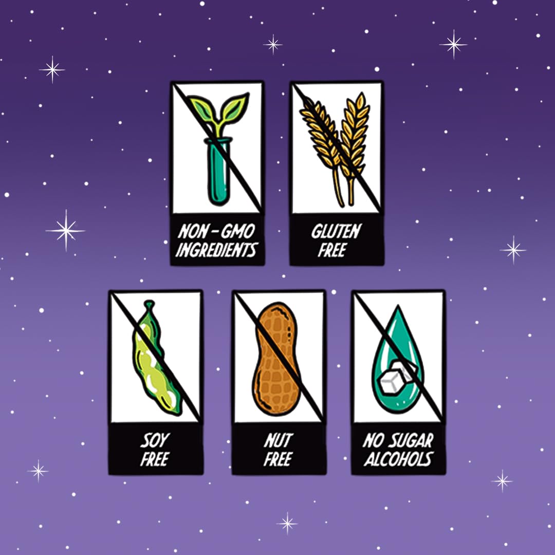 Gluten-free and non-GMO certification symbols on packaging