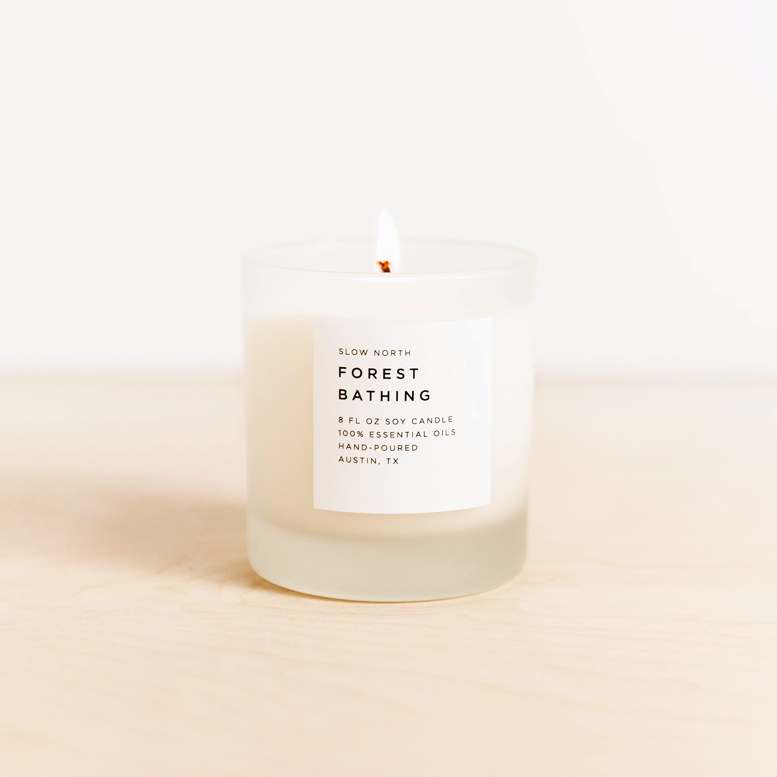 Slow North Forest Bathing Candle made in the USA with artisan craft
