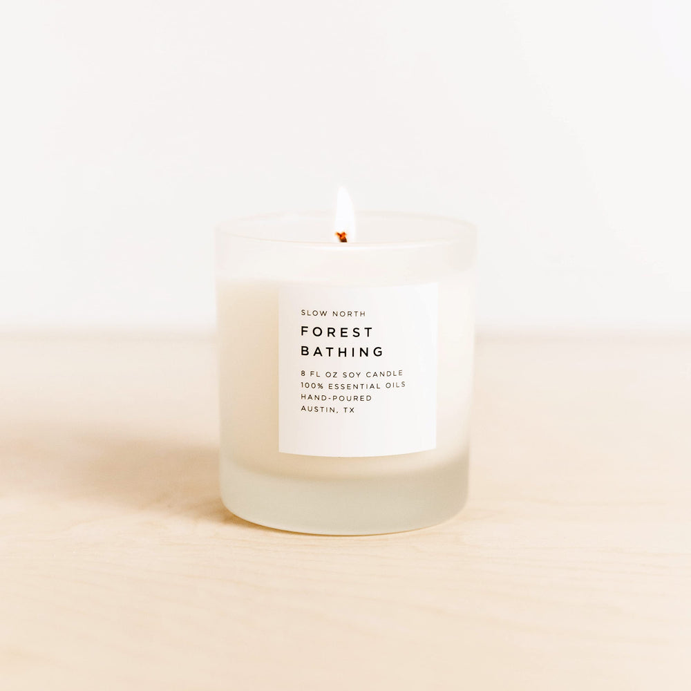 Slow North Forest Bathing Candle made in the USA with artisan craft