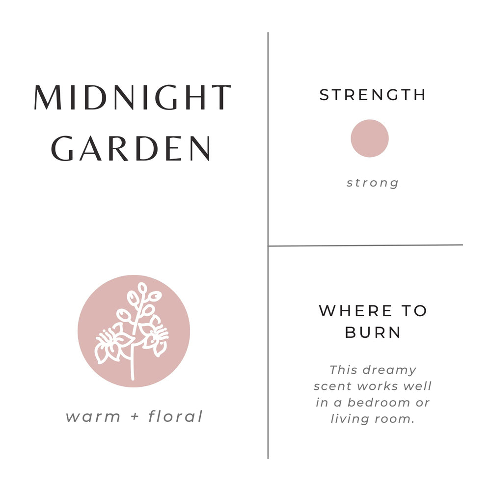 Slow North Midnight Garden vegan friendly candle crafted by Slow North