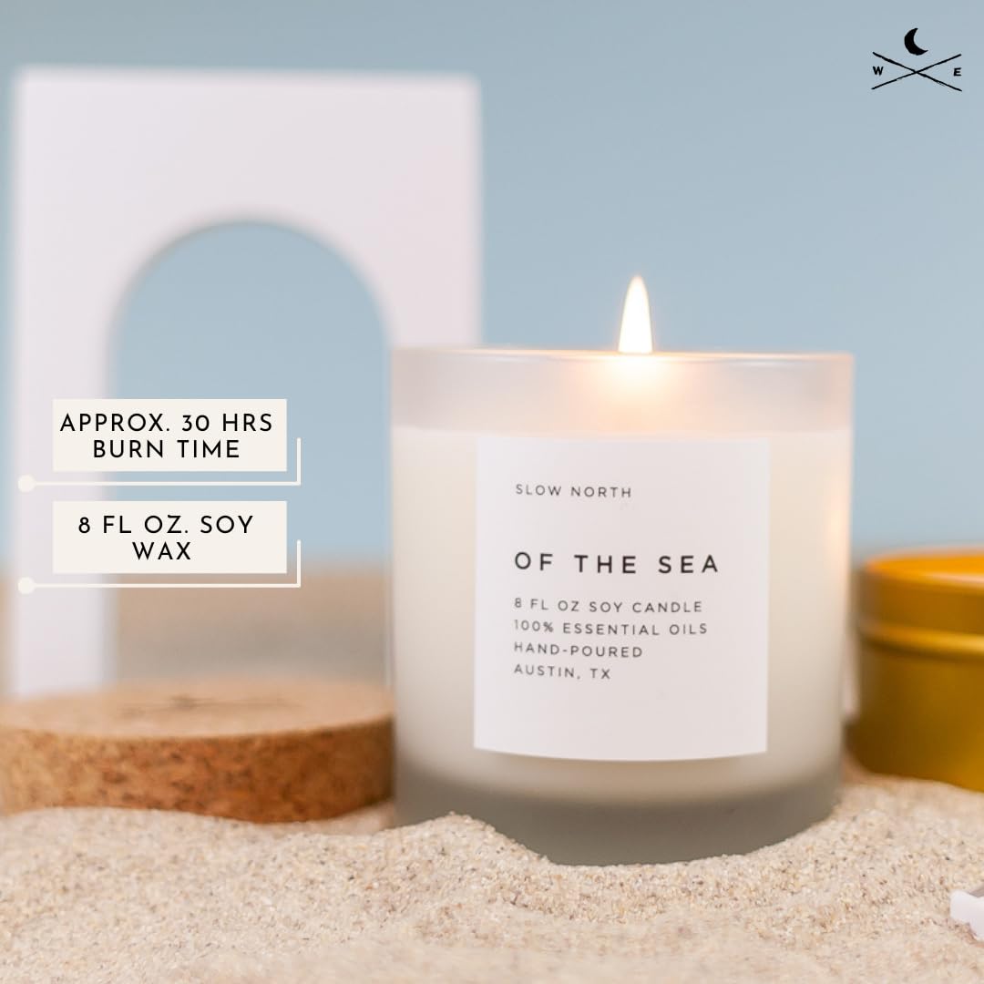 Slow North of the Sea hand-poured in USA illustrating small-batch craftsmanship.