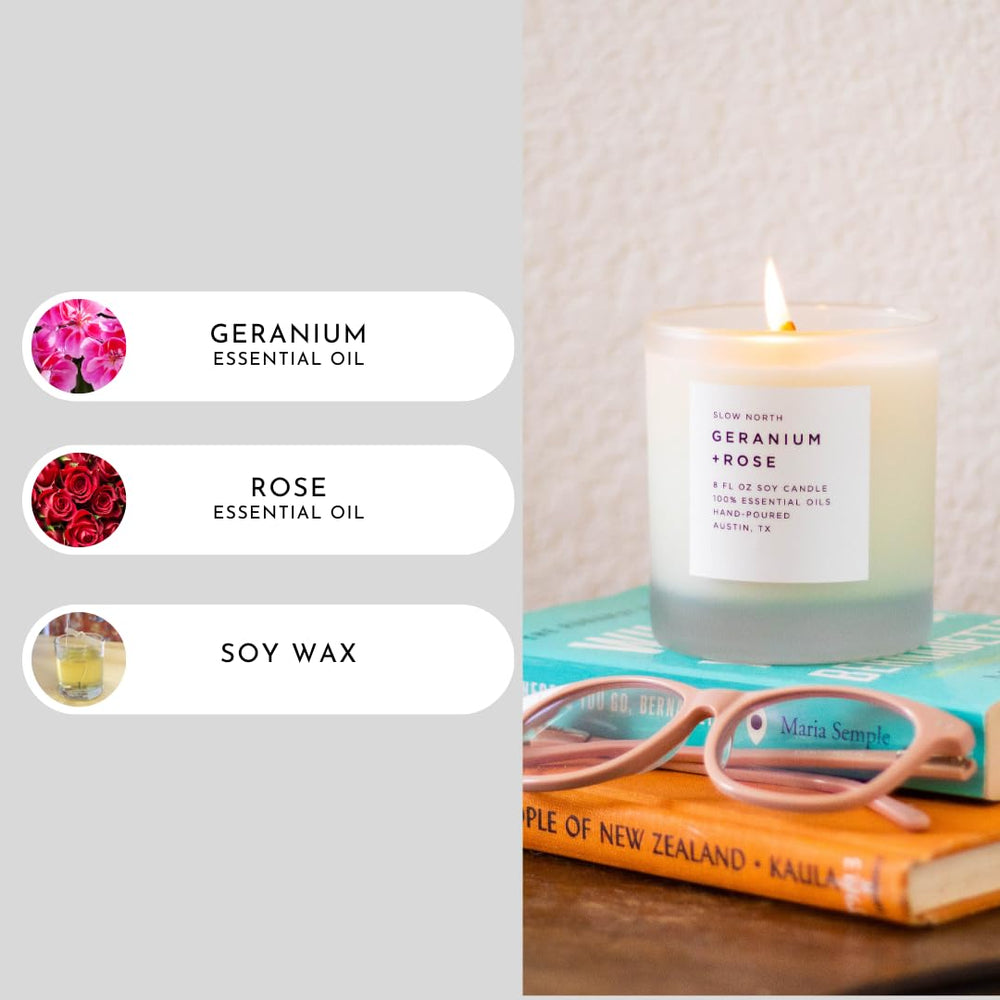 Slow North soy wax ingredients emphasize sustainability and plant-based origins.