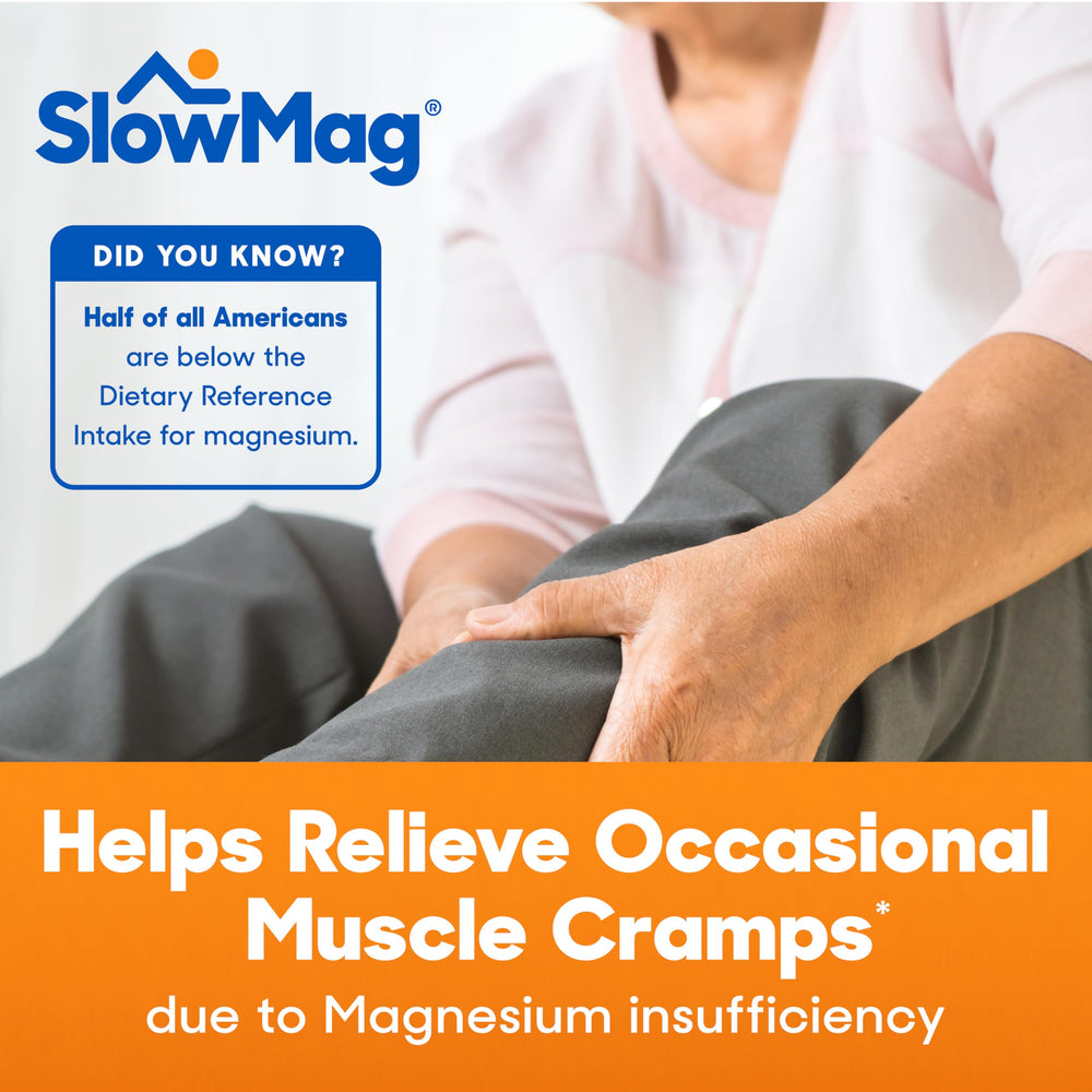 SlowMag calcium-added formula supports nerve signaling and muscle function.