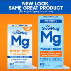 Close-up of SlowMag tablets highlighting enteric coating for gentle digestion.