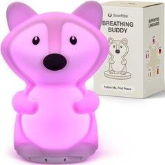 SlowRise Speaking Breathing Lamp with guided prompts for daily calm and focus.
