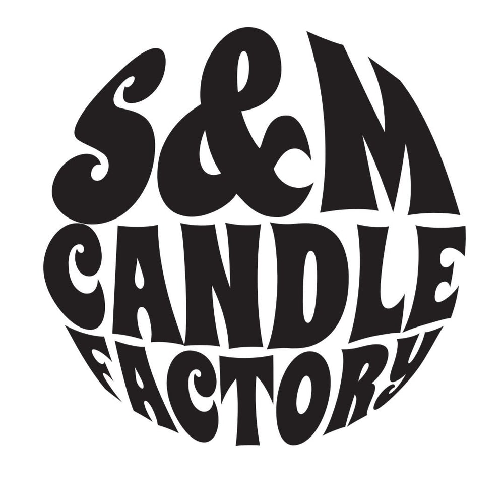 S&M Candle Factory eucalyptus spearmint candle with lid in glass jar for clean burn and gifting.