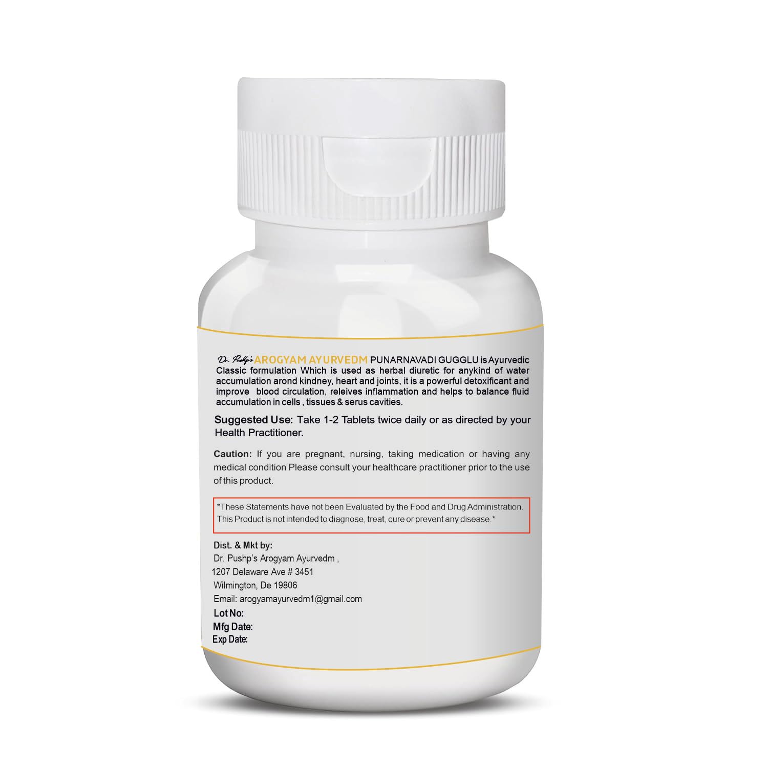 Smaart Health Dashmool Ghan tablets close-up highlighting herbal formulation for digestion support.