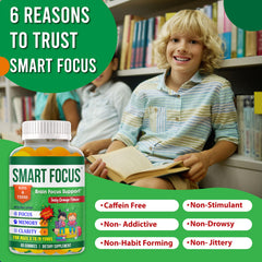 Smart Focus Gummies easy-chew texture aids quick morning routines.