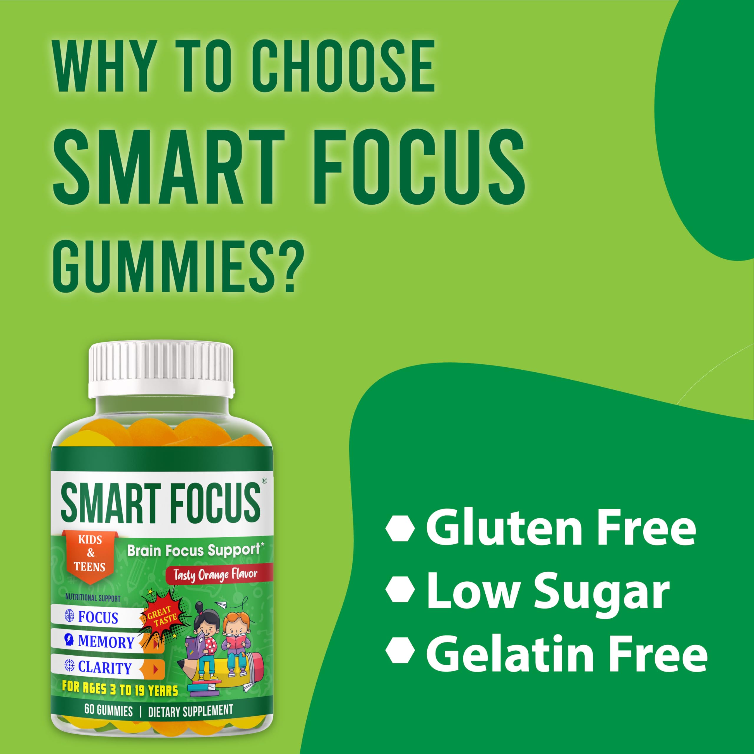 Smart Focus Gummies USA-made packaging signals quality and safety.