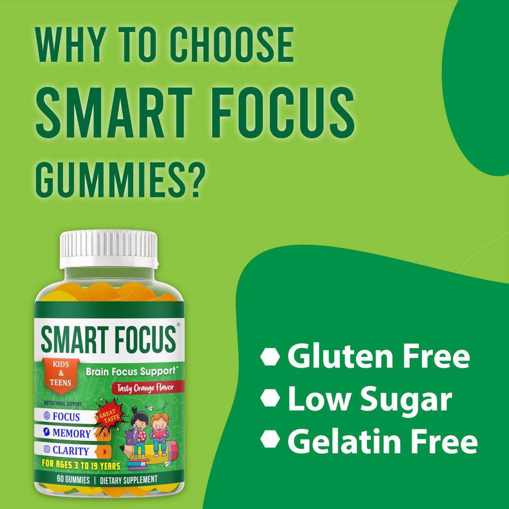 Smart Focus Gummies USA-made packaging signals quality and safety.