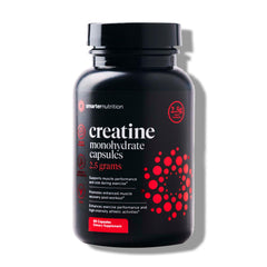 SMARTERNUTRITION creatine monohydrate pills bottle for pre- and post-workout support.