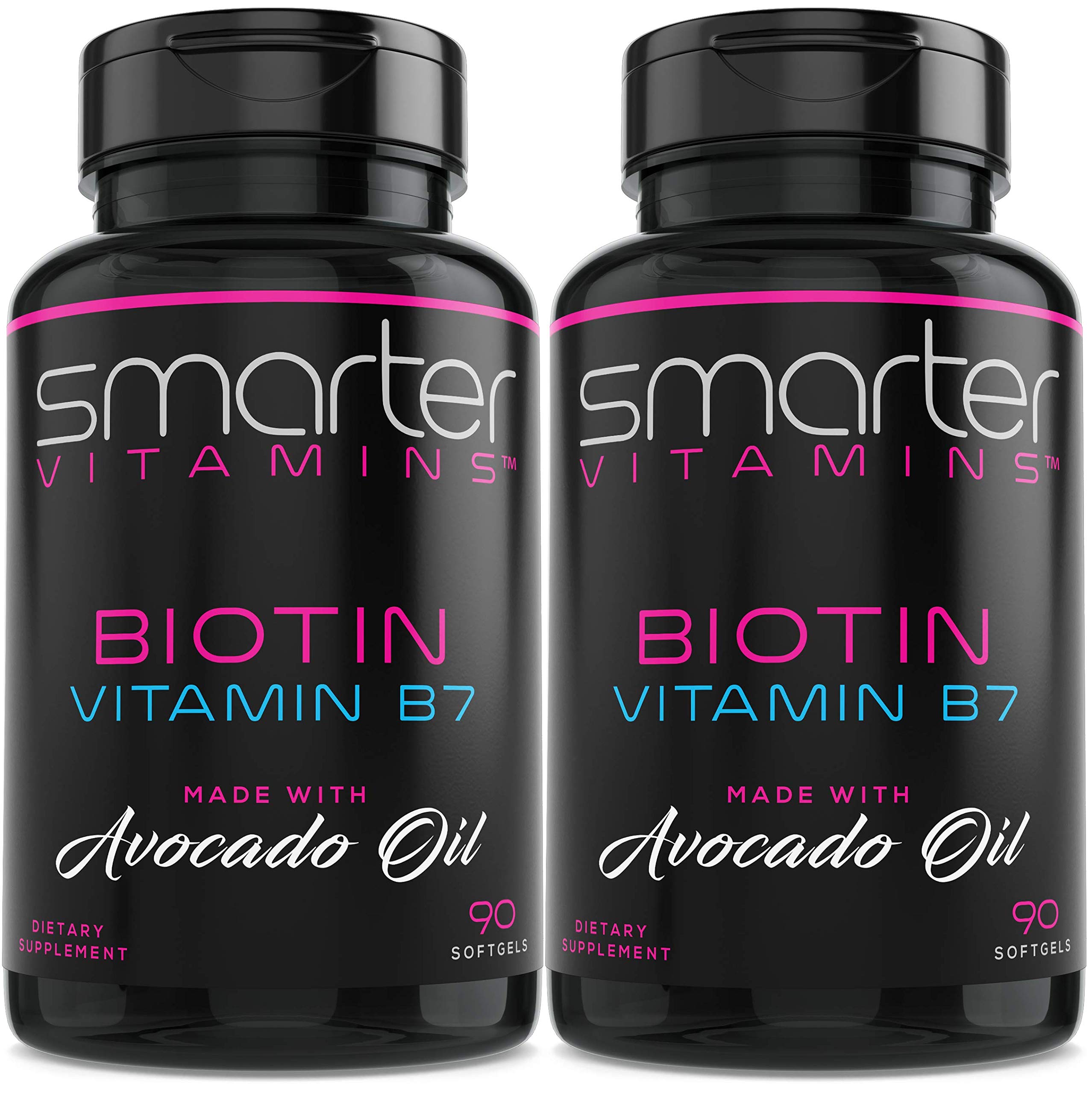 SmarterVitamins Biotin Avocado Oil 2-pack bottles for daily use.