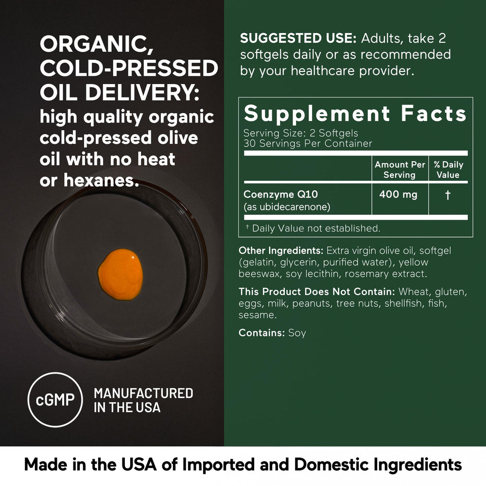 Smarternutrition CoQ10 ingredient panel highlights naturally fermented ubiquinone