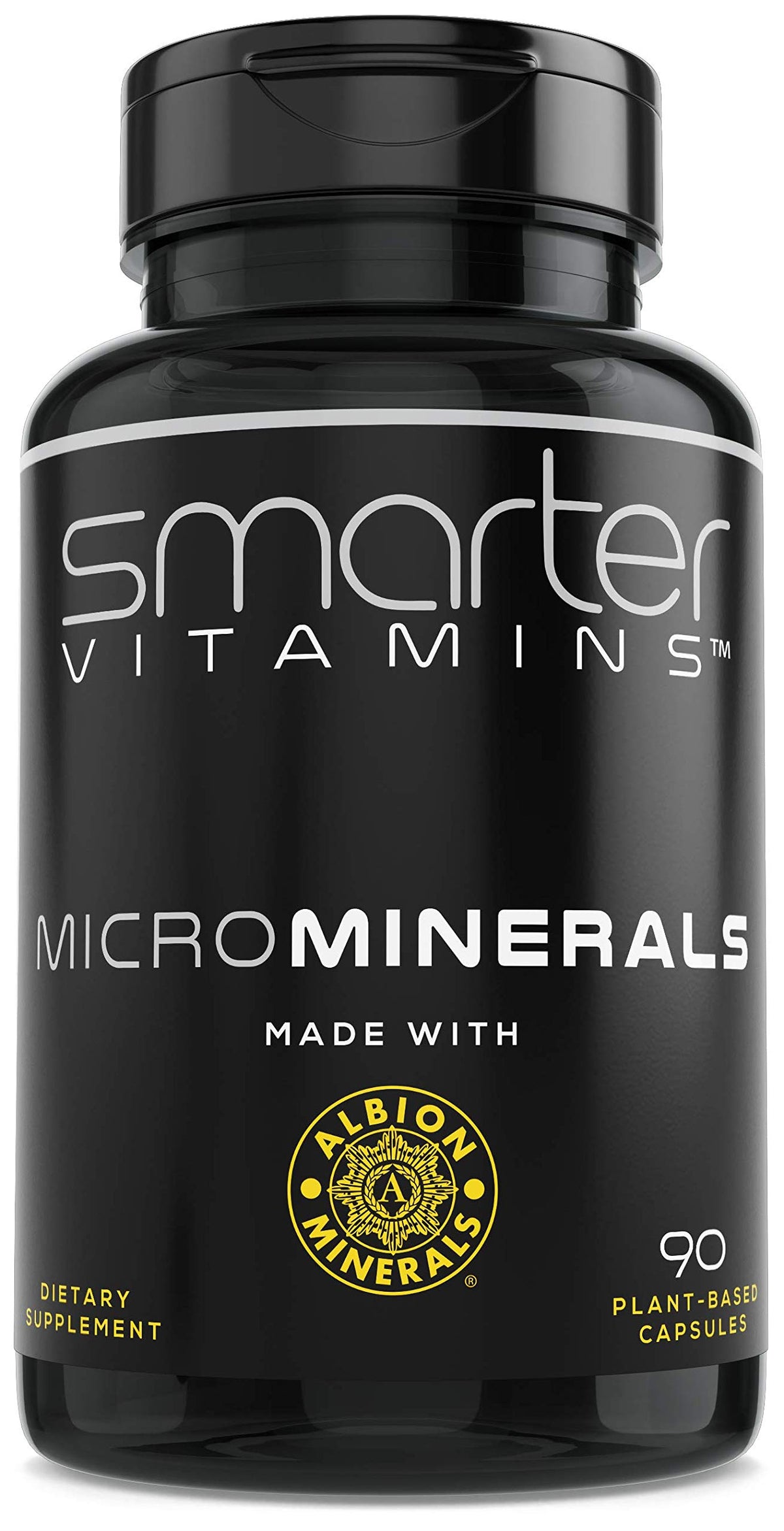 SmarterVitamins 15mg Zinc Glycinate bottle on a clean surface for daily mineral support.