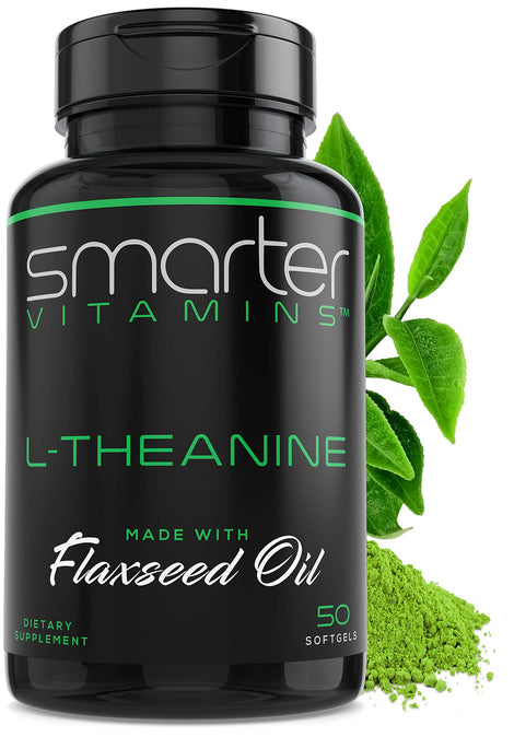 SmarterVitamins L-Theanine bottle for calm focus.