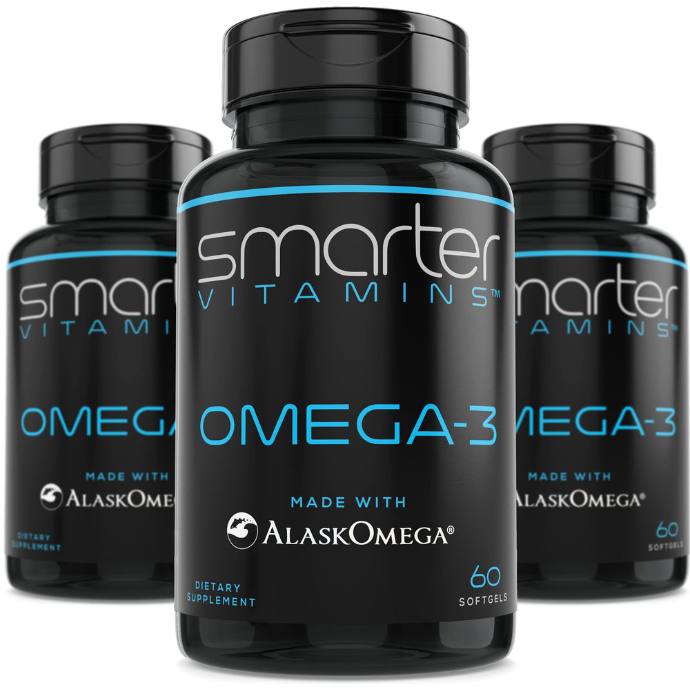 SmarterVitamins Omega-3 Berry Bottle for daily wellness and triple-strength EPA/DHA