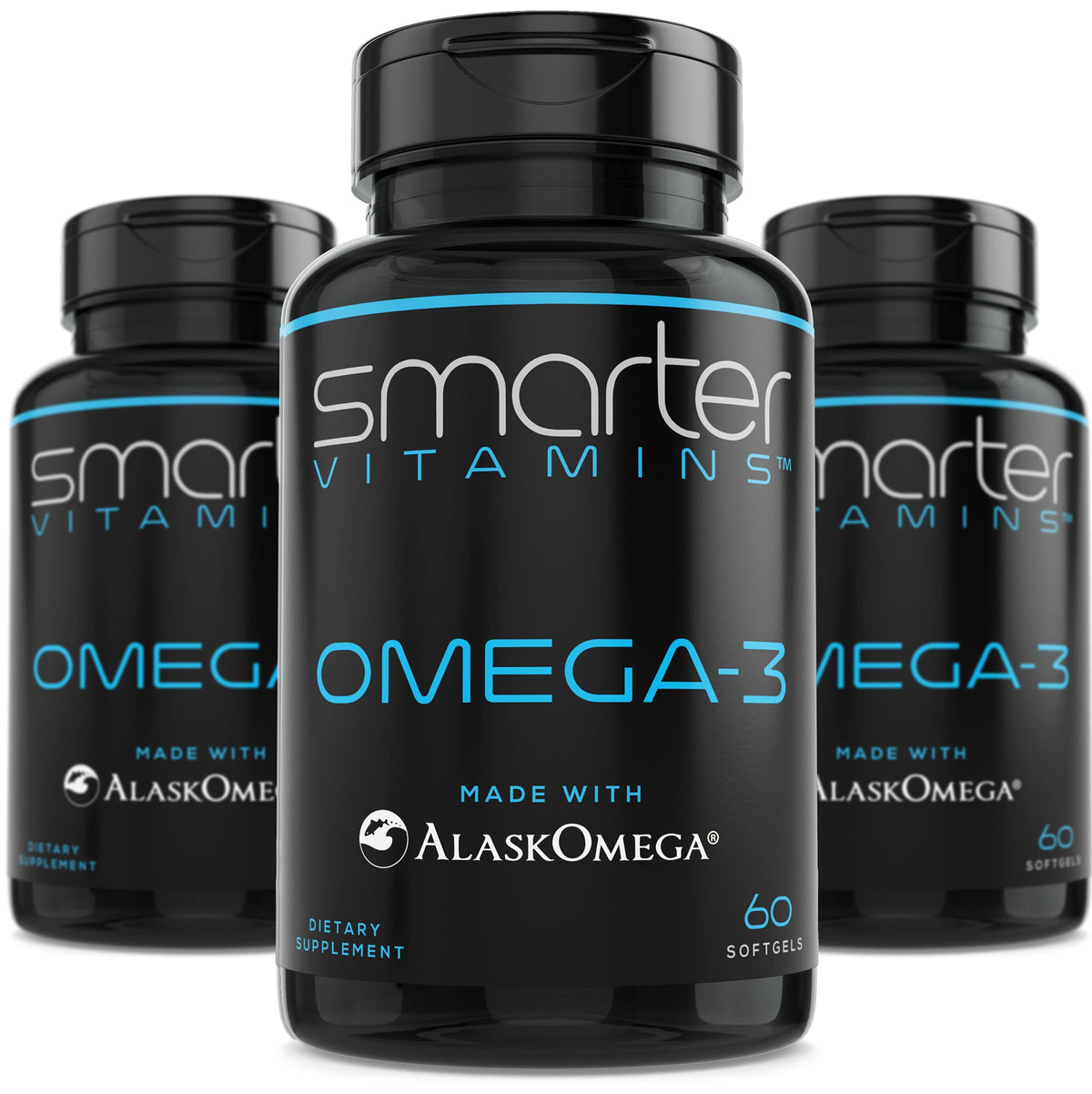 SmarterVitamins Omega-3 Berry Bottle for daily wellness and triple-strength EPA/DHA