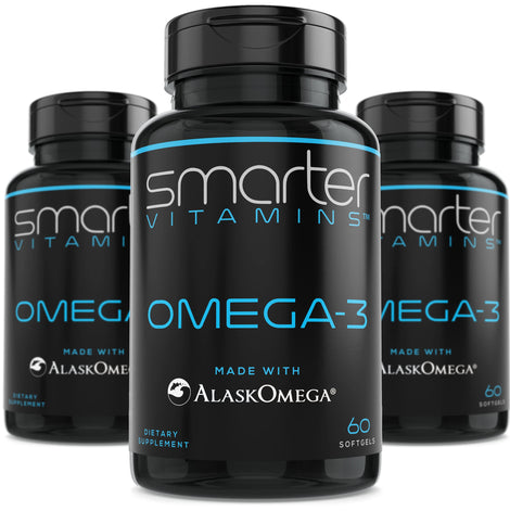SmarterVitamins Omega-3 Berry Bottle for daily wellness and triple-strength EPA/DHA