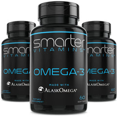 SmarterVitamins Omega-3 Berry Bottle for daily wellness and triple-strength EPA/DHA