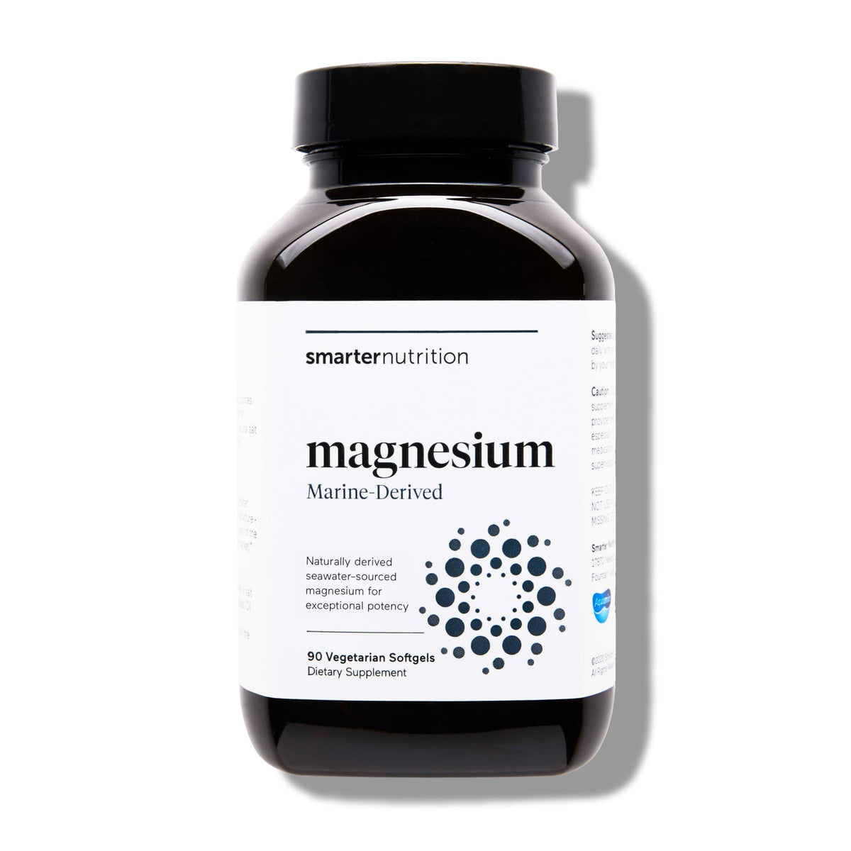 SMARTERNUTRITION Smarter Marine Magnesium bottle highlights Aquamin minerals for balanced daily support.