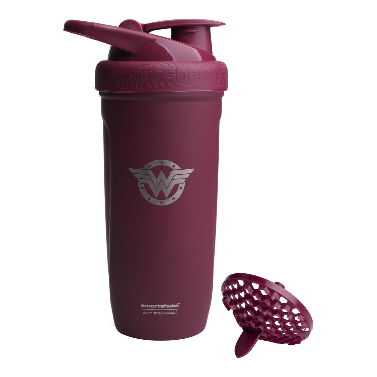 Smartshake DC Comics Reforce bottle with Wonder Woman logo for stylish workouts.