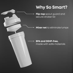 Smartshake Lite 800ml bottle wide opening for easy cleaning after training.