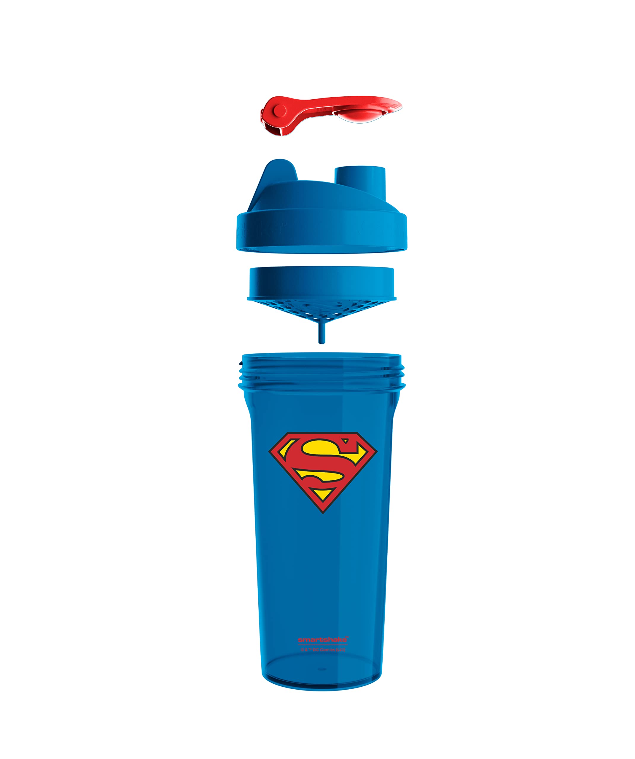SmartShake Lite Superman bottle uses BPA-free materials for safe hydration.