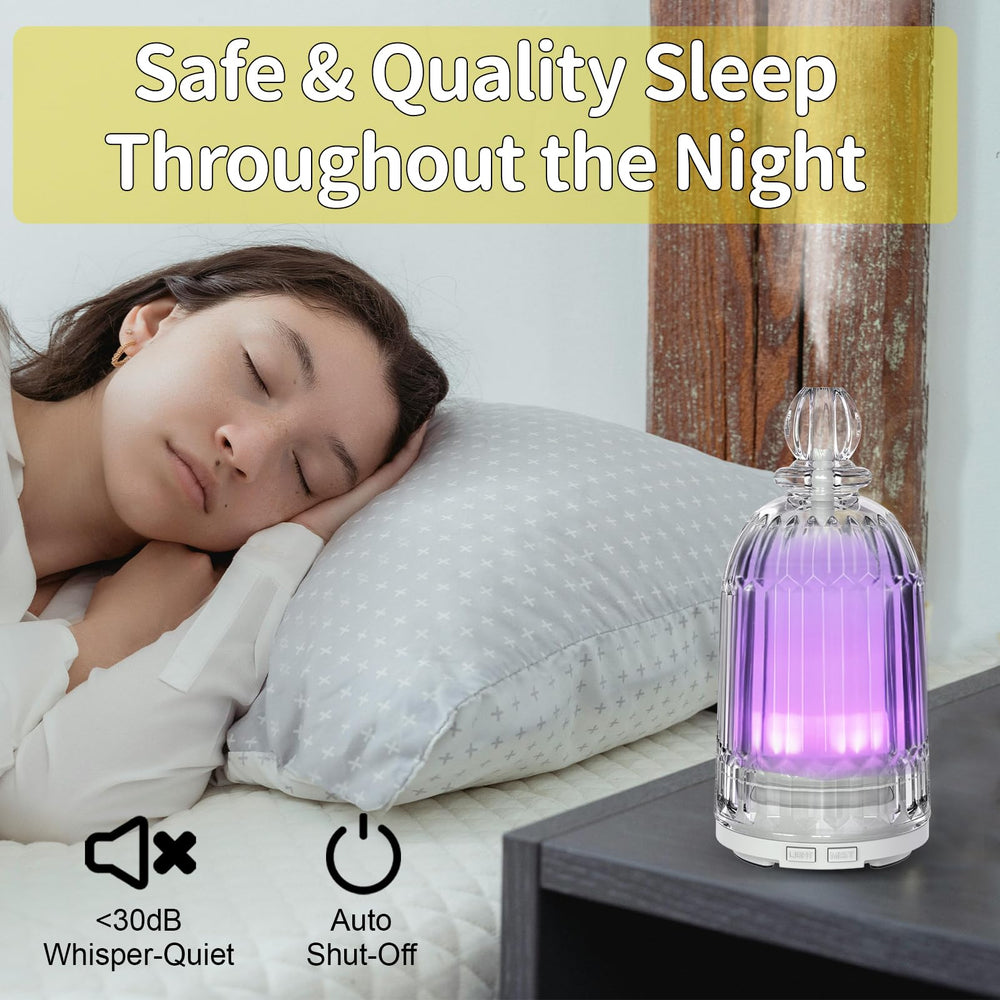 Smartwell 120ml water reservoir keeps essential oil diffusion steady in small spaces.