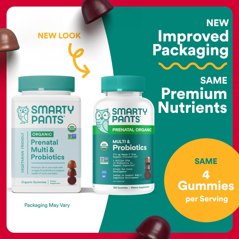 Closeup of SmartyPants prenatal gummy formulation for easy absorption