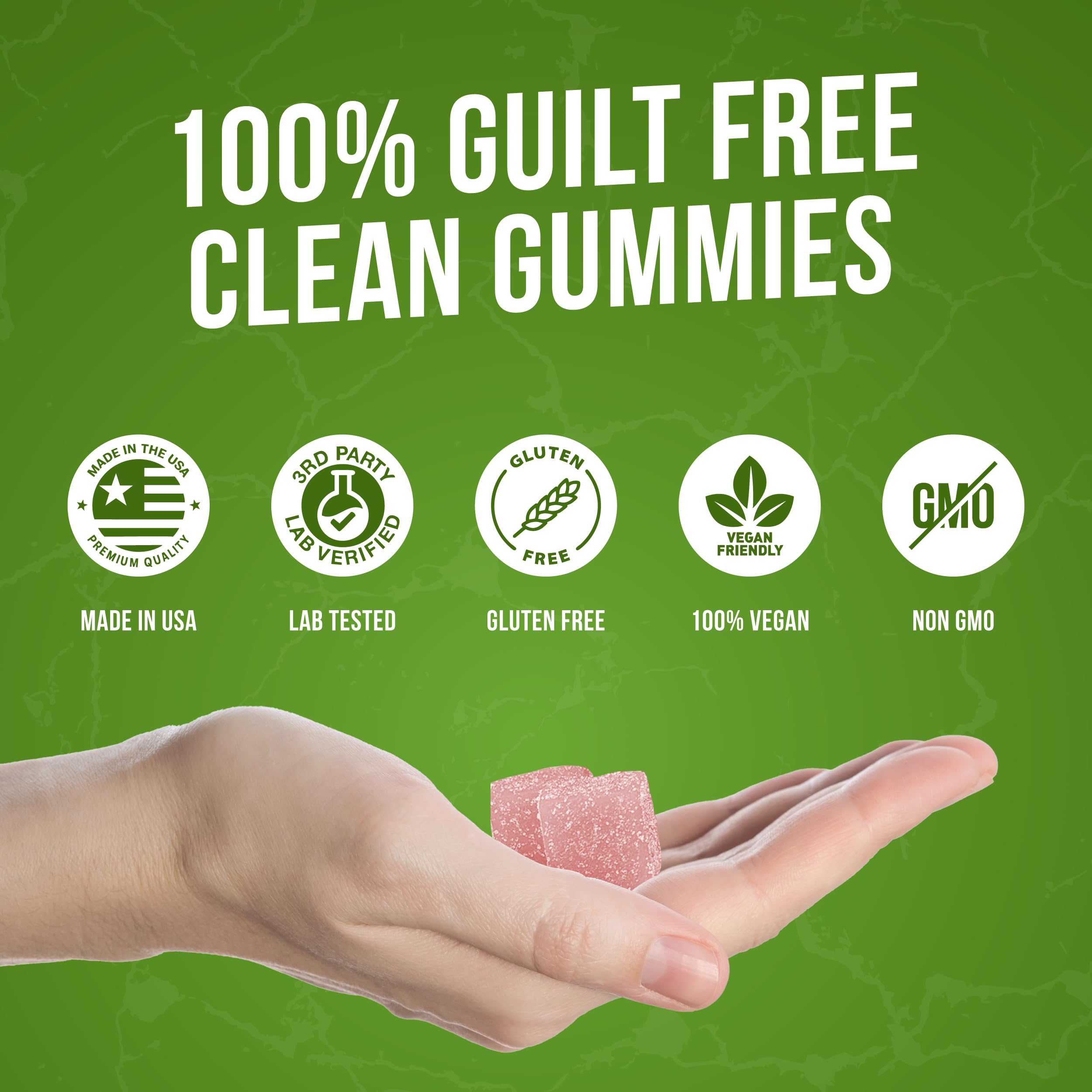 Smash Creatine Gummies watermelon gummies in hand for on-the-go use