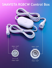SMAVISTA Permanent Lights-Control Box side panel angle for easy wiring and maintenance.