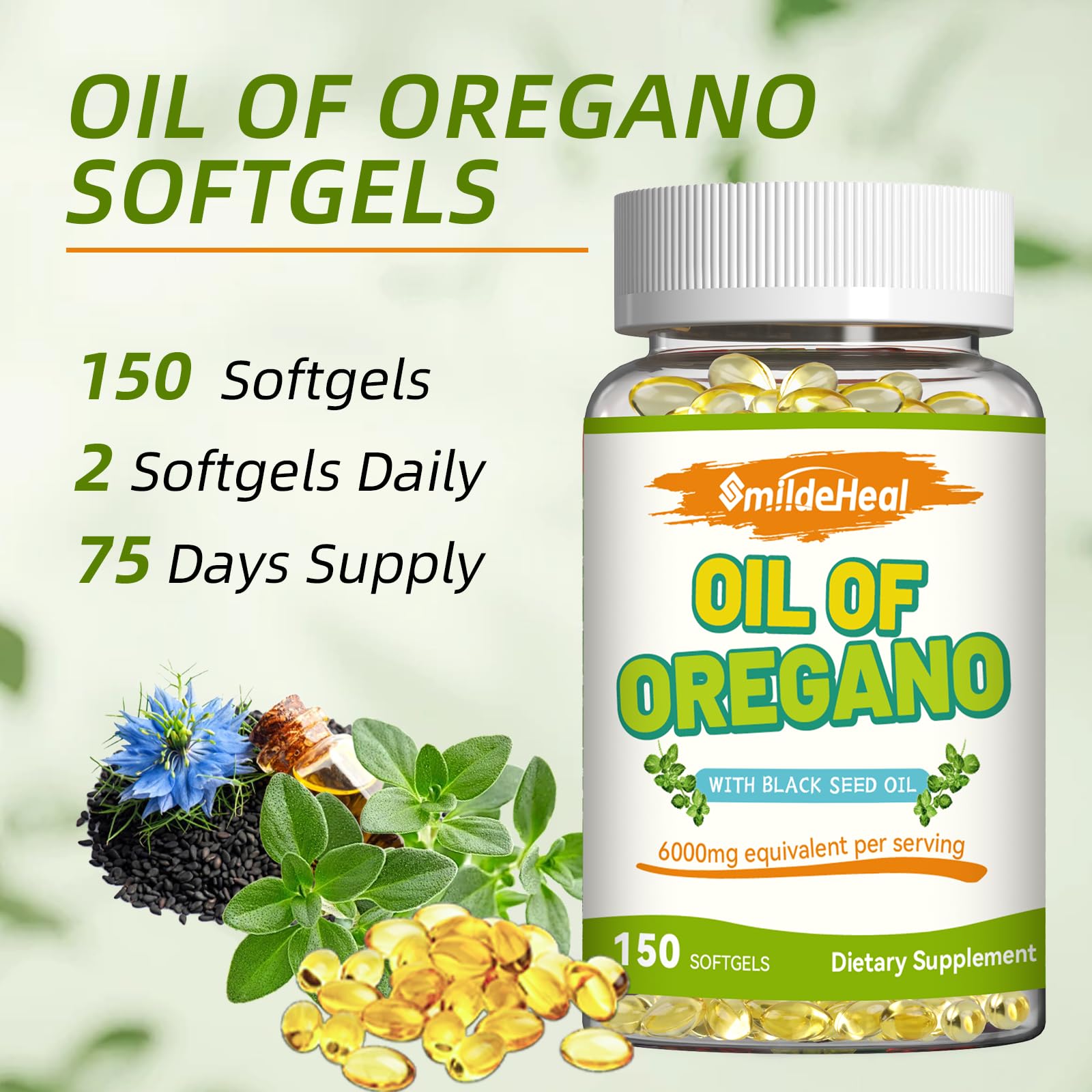 SmildeHeal 75-day supply bottle for long-term wellness routine.