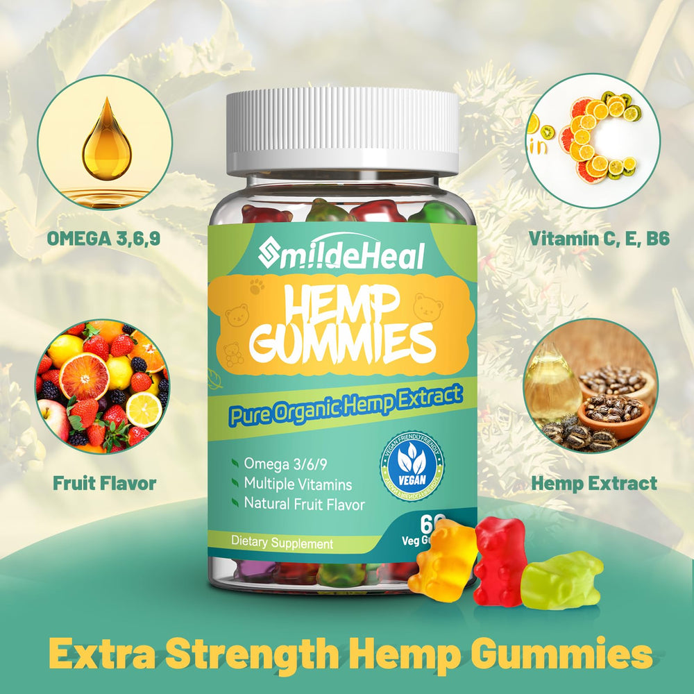 SmildeHeal hemp oil extract visual, showing nutrient-rich formula for daily use.