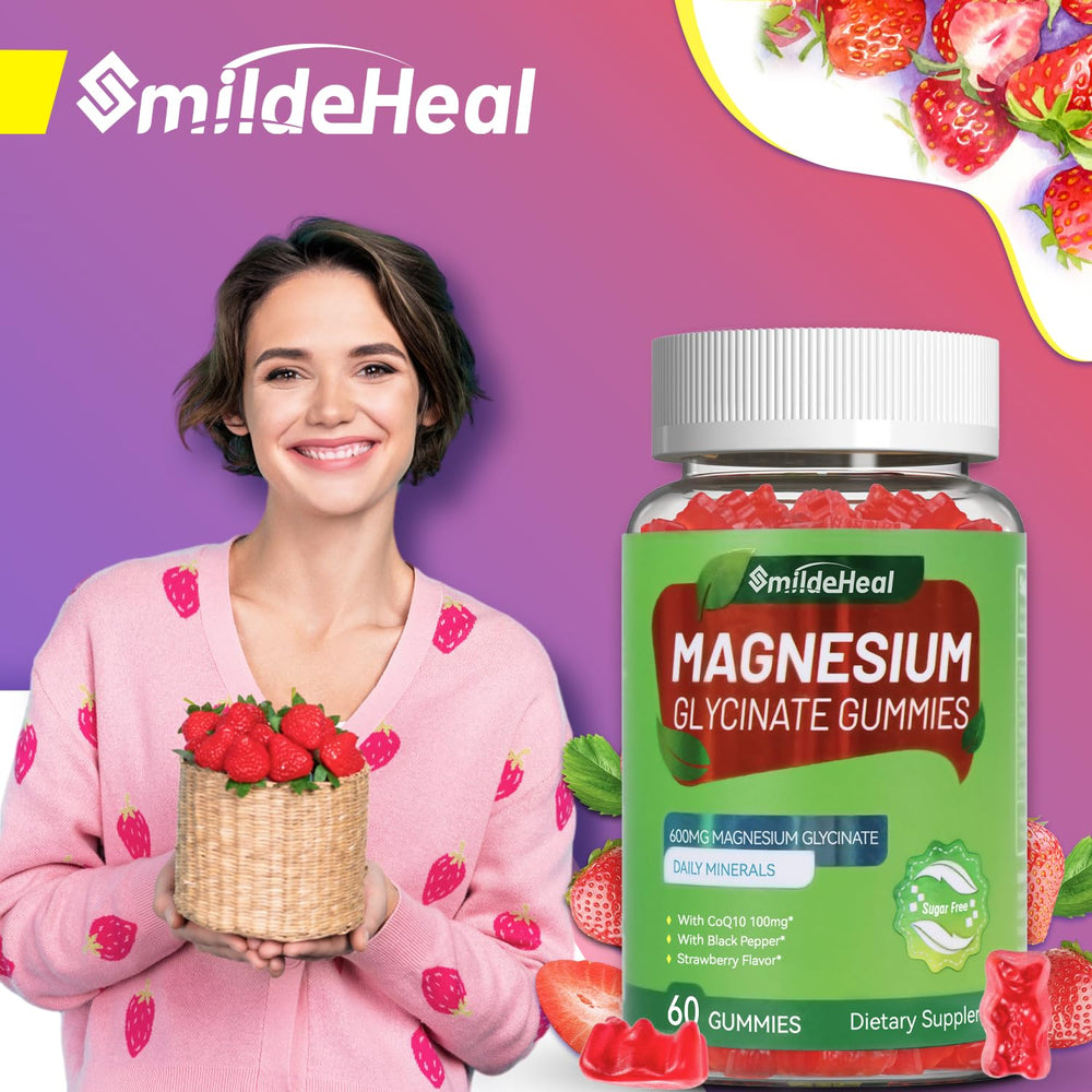 SmildeHeal gummies with black pepper extract visible for potential digestive support.