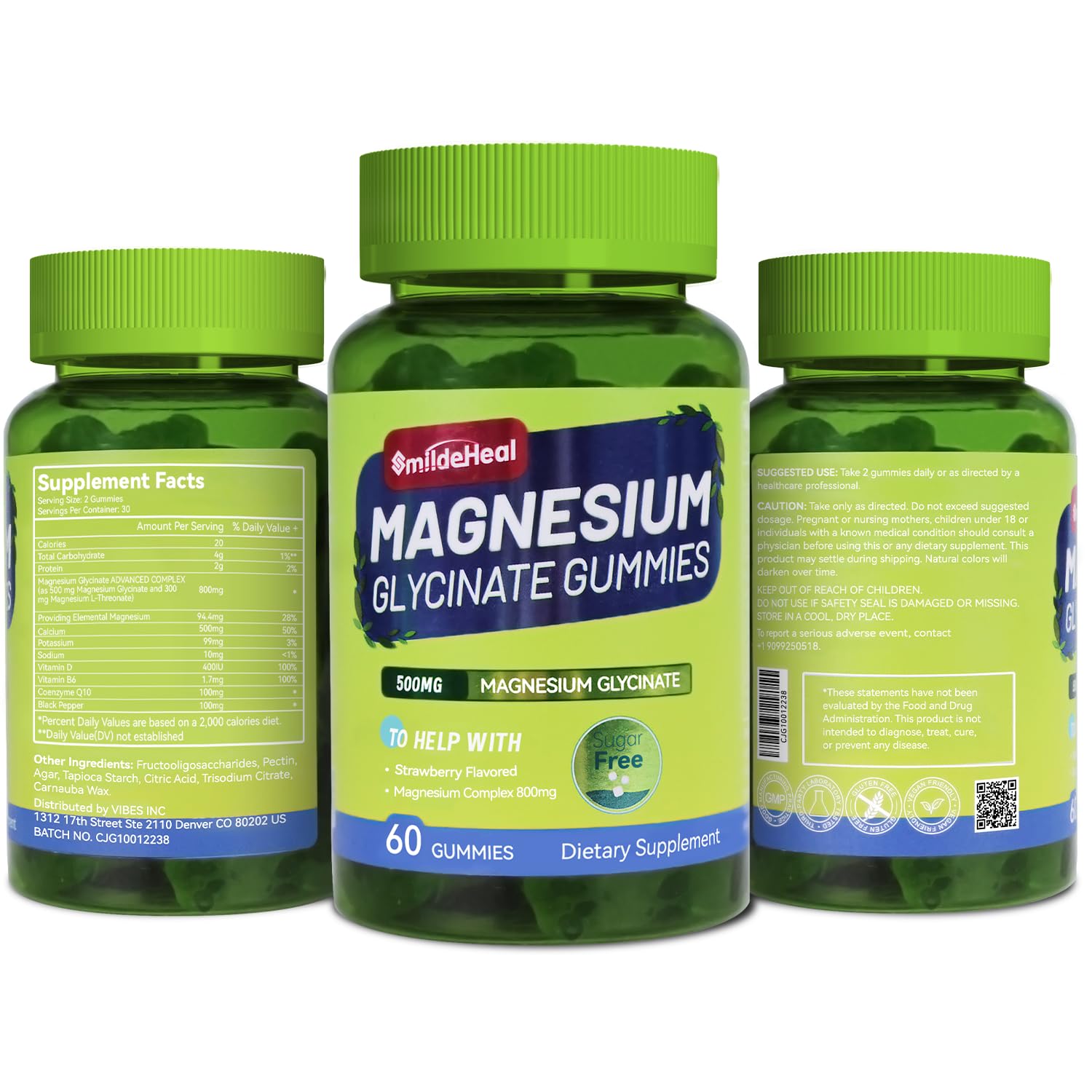 SmildeHeal package shot communicates gluten-free and gelatin-free quality.