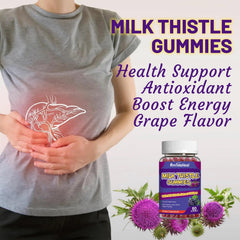 Graphic highlighting 1000mg milk thistle extract potency