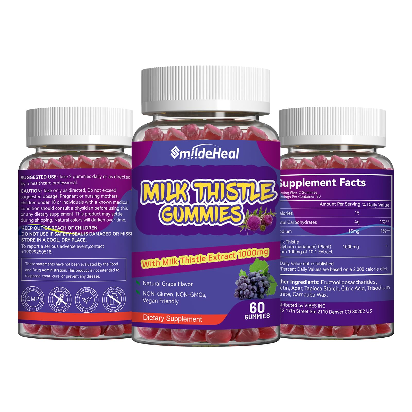 Gelatin-free vegan gummies with smooth texture and natural flavor